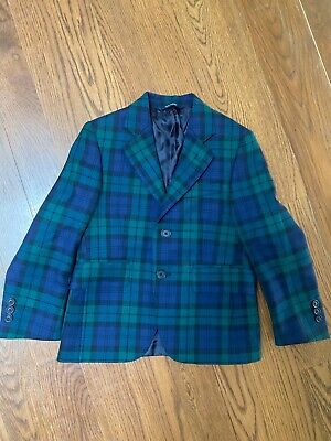 Brooks Brothers Size 8 Wool Green and Navy Blazer Excellent Condition