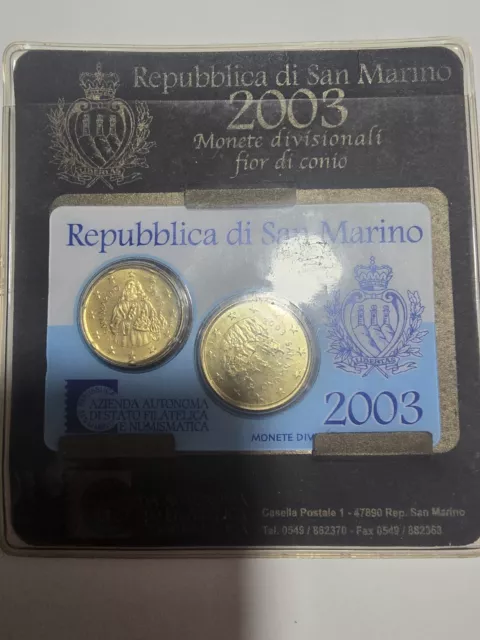 Repubblica Di San Marino 2003 50 Cent Und 20 Cent