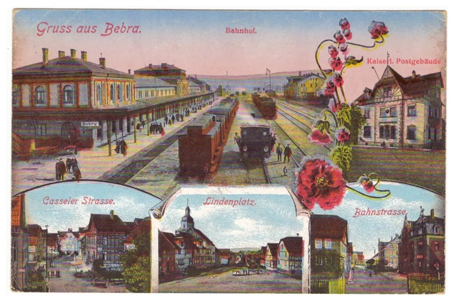 Ak Bebra Railway Station, Post, Lindenplatz To 1917