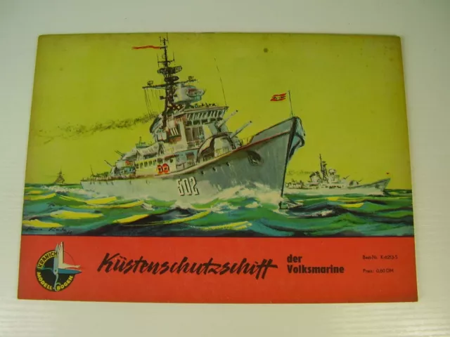 Seltener DDR KRANICH Modell Bogen Küstenschutzschiff