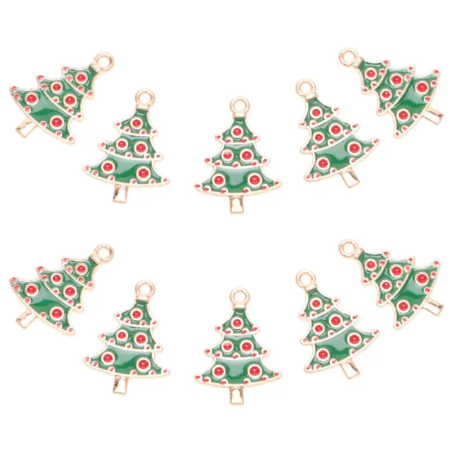 20 Pcs Christmas Loose Bead Necklace Pendant Charms Bracelets Earrings