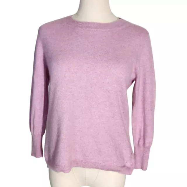 J.Crew Heather Orchid Purple 100% Cashmere Crewneck Sweater Women's Size M