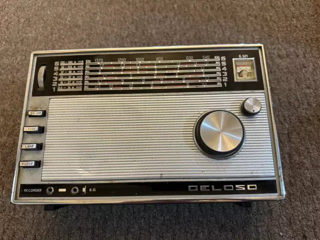 Vintage Geloso Radio Explorer G521 Milan Italy Portable