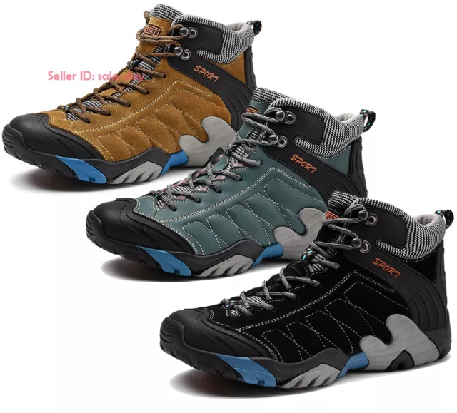 Mens Outdoor Waterproof Climbing Hiking Boot Non-slip Trekking Sneaker Shoes