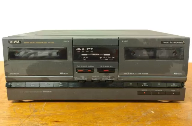 Aiwa AD WX808 Dual Auto Reverse Stereo Cassette Deck Dolby B C NR + Bonus - Midi