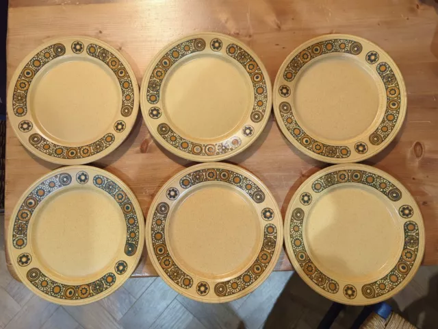 Vintage Kiln Craft Bacchus Dinner Plates 9" x6 set