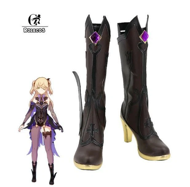 Scarpe cosplay Genshin Impact Fischl gioco Genshin Impact Fischl stivali cosplay