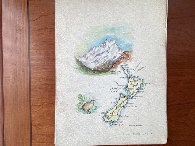 vintage Cruise Line Dinner Menus From The Shaw Savill Line.