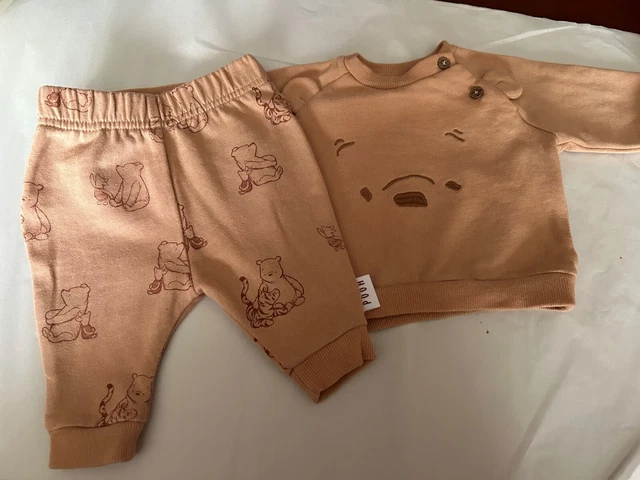 Abito da jogging nuovo senza etichette per neonati Disney Winnie the Pooh