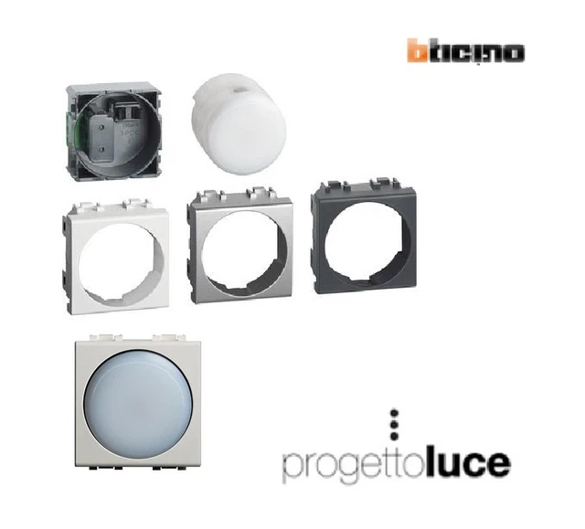 BTicinoBTicino Torcia d'emergenza estraibile e Luce Notturna S3625DL, 220 volt, bianca & S3625DA Luce On-off Manuale con Funzione Crepuscolare Automatica, 220 V, Bianco