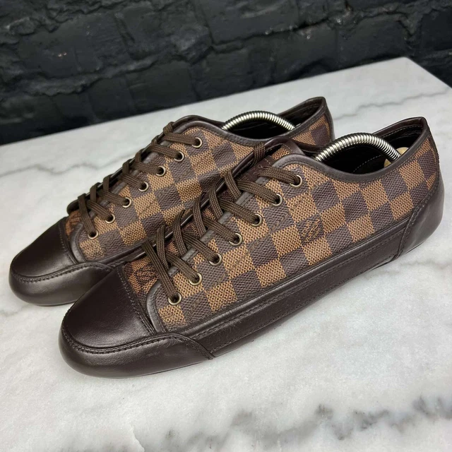 ✓ Louis Vuitton sneaker graphite damier nylon leather 6 LV 7 US