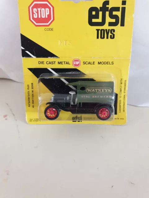 VINTAGE EFSI HOLLAND  T FORD 1919 WATNEYS STAG BREWERY DIECAST BOXED. No MT6 2