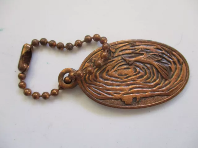 Kennecott Copper Corp California Advertising Drop Box Return Oval Key Fob Chain