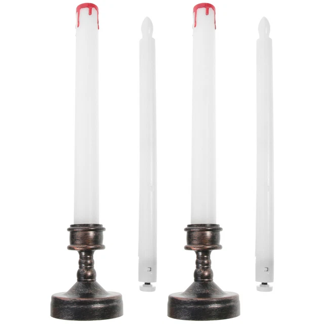 2pz candele operate casa batteria candele finestra riutilizzabili candele decorative
