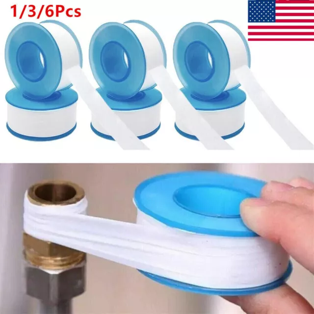 1/3/6X Premium Teflon Tape Plumbing Plumbers Tape for Leaks PTFE Tape Thread US