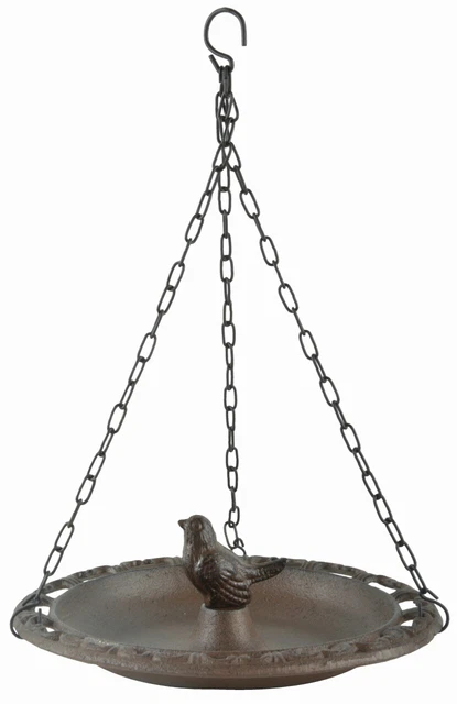 Esschert Vogeltränke aus Gusseisen hängend