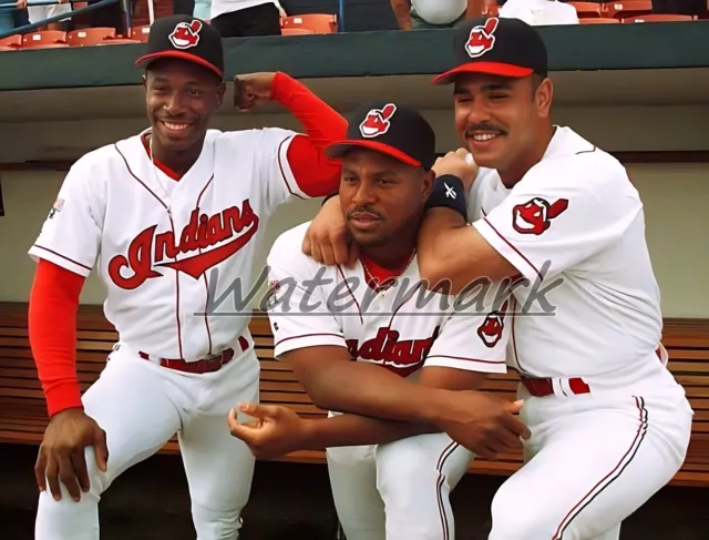 Cleveland Indians Kenny Lofton Albert Belle Carlos Baerga Color 8 X 10 Photo Pic