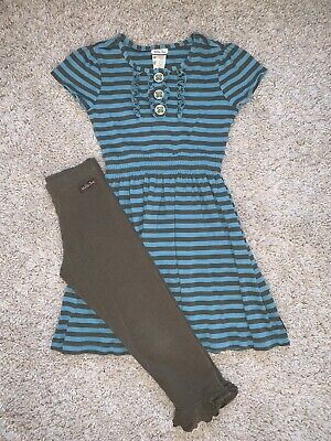 Girls 2Pc Matilda Jane Compass Stripe Lap Dress Ruffle Legging Set! 8