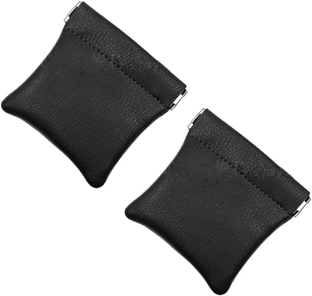 2 Portamonete In Nylon Con Zip E Moschettone, Nero E Verde, Impermeabili E Antiabrasione, Per Chiavi E Spiccioli