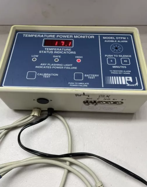 Jewett DTPM1000-1B Cold Storage Temperature Monitor/Alarm Mixed Materials
