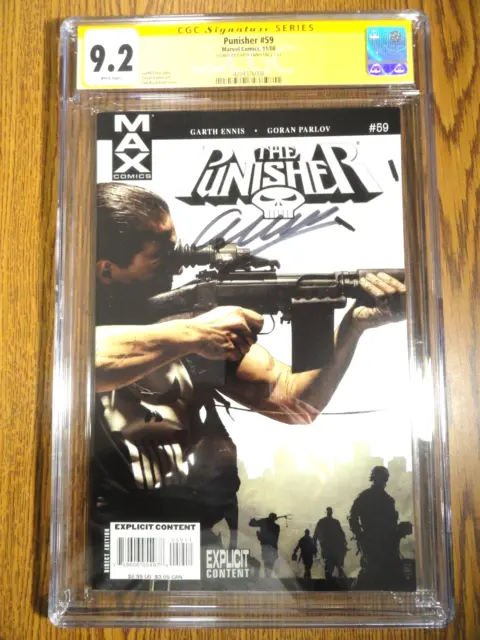 The Punisher #59 Rare Garth Ennis Signed CGC 9.2 NM- SS 1st Print Max Marvel