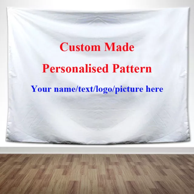 Personalised Custom Made Home Ceiling Decor Wall Hanging Tapestry Advertise Gift