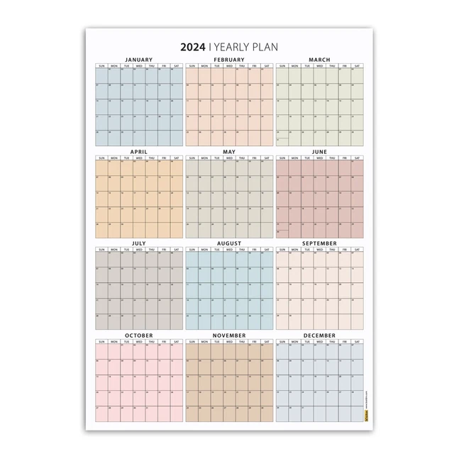 2024 YEAR PLANNER, Wall Planner, 2024 Calendar, School Year Calendar