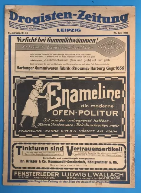 "Drogisten Zeitung"  Dresden 1925