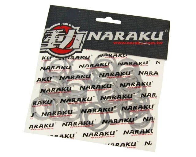 Bagues d'étanchéité aluminium NARAKU 20x26x1,5mm 50 pièces