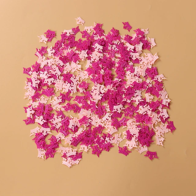 15 pz coriandoli per paillettes a forma di corona compleanno neonato