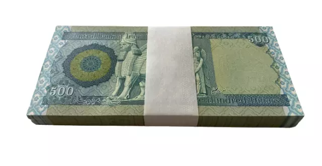 500 Iraqi Dinar X 100 Notes = 50,000 Iqd (Full Sealed Bundle) Usa Fast Shipping