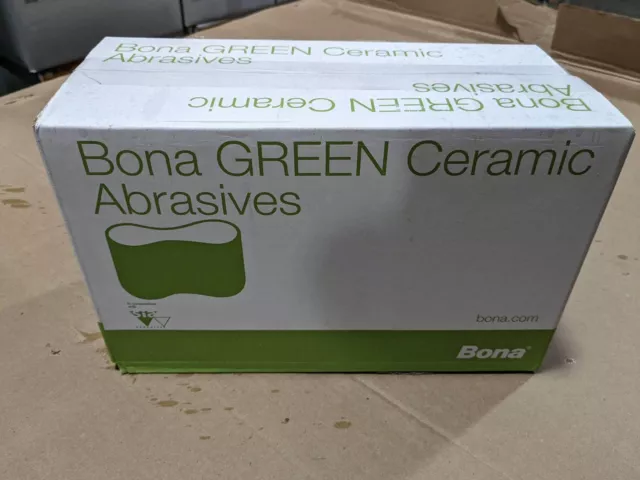 Floor Sander Sandpaper Belts- Bona Green ASS860077822 - Box of 5 belts-120 Grit