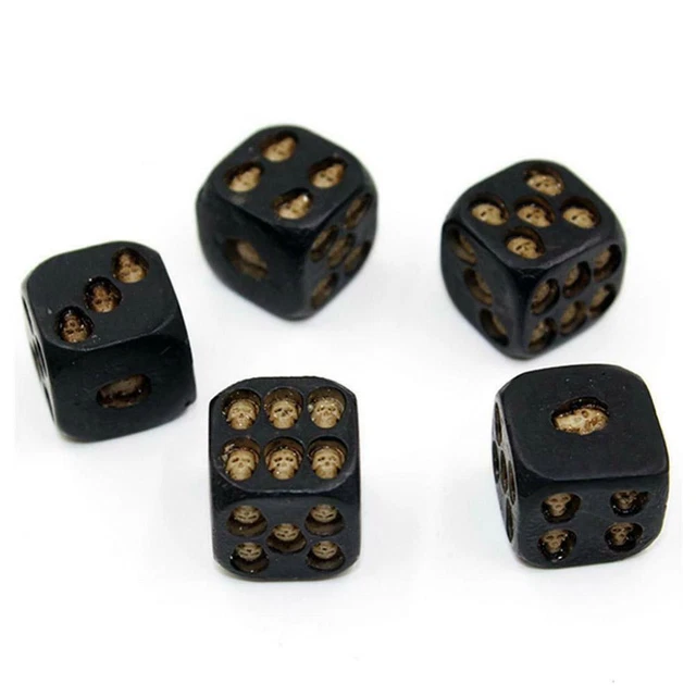 1pcCool Black Skull Dice 6-Sided Party Entertainment Leisure Toys 5R3E u 3