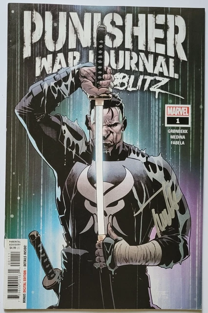 PUNISHER WAR JOURNAL BLITZ #1 Marvel  2022 SIGNED BY TORUNN GRONBEKK + COA NM🔥