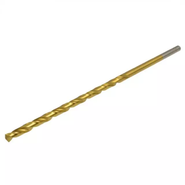 Pack Size 2 Extra Long Series Drill 5mm x 315mm HSS Titanium Coated Bit Alpha