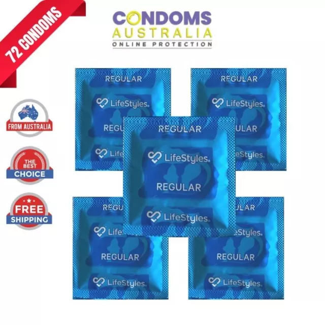 Ansell Lifestyles Regular Bulk Condoms (72 Condoms)  FREE SHIPPING