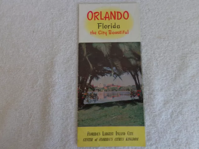 City of Orlando Florida Travel Brochure Pamphlet Vacation Vintage