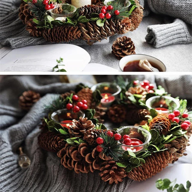 10 Stück Tannenzapfen Kugeln Hängen Weihnachtsbaum Feiertagsdekoration A 6-8CM