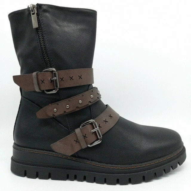 Bottine botte chaussure Femme - 37 39 40 - montante noir marron fourrées Shoes 2