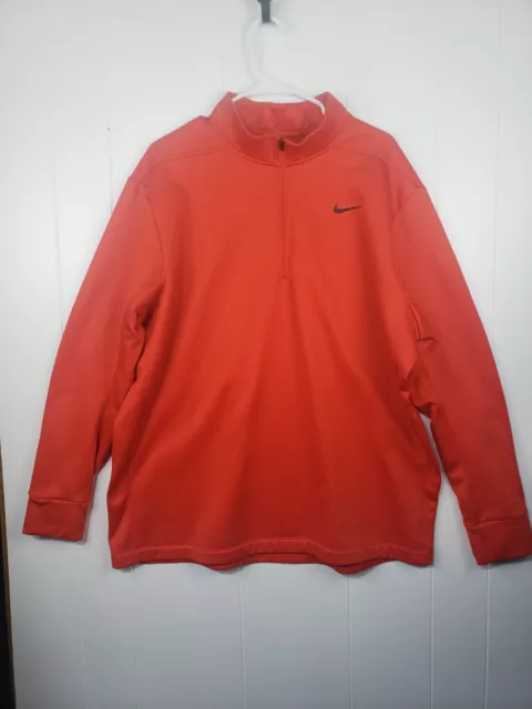 Nike Running Dri-Fit 1/2 Zip Running pullover Orange Size 2xl two x large warm