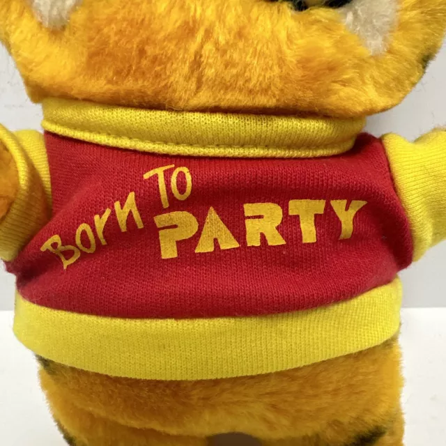 Garfield Dakin Plush Born To Party Cat Vintage Tags 7.5” Toy Stuffed Animal 3