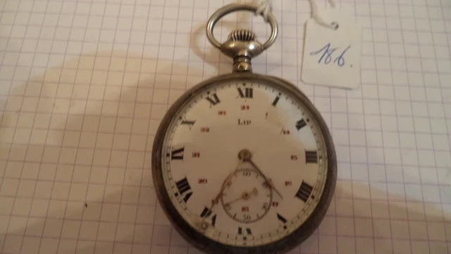 Montre Gousset Lip Chronomètre Ancienne - Mécanique Manuel - À Restaurer (5cm)