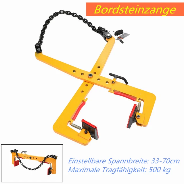 Bordsteinzange Hebezange Versetzzange Bordsteinträger Steinzange 500Kg 23 Zoll