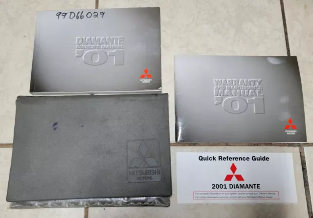 Genuine OEM 2001 Mitsubishi Diamante Owners Manual Handbook Set p/n MR531415