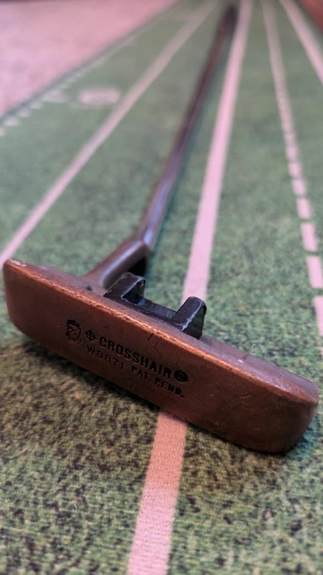 Walter Hagen A-GIMMIE Brass Head Putter w/Original Leather Grip
