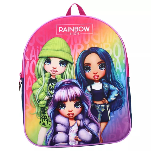 Rainbow High Mochila 3D Escuela Guardería Bolsa Botella Lonchera Netflix Serie 2