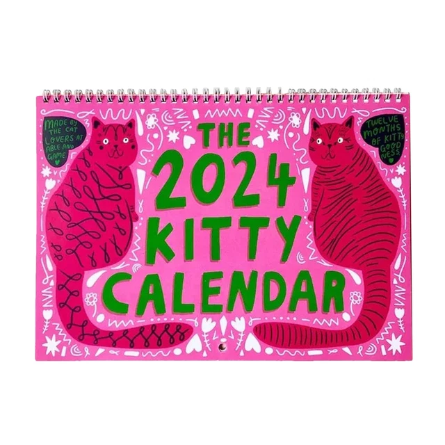 THE 2024 KITTEN Calendar Cat Wall Calendar 2024 Month to View Planner