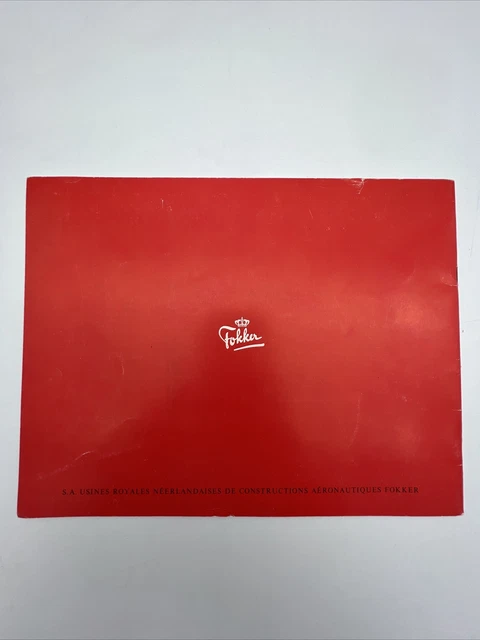 Fokker F.27 Friendship Airline Brochure Vintage 2