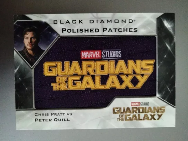 2021 Marvel schwarz diamant poliert/49 Chris Pratt Star-Lord Peter Quill Aufnäher