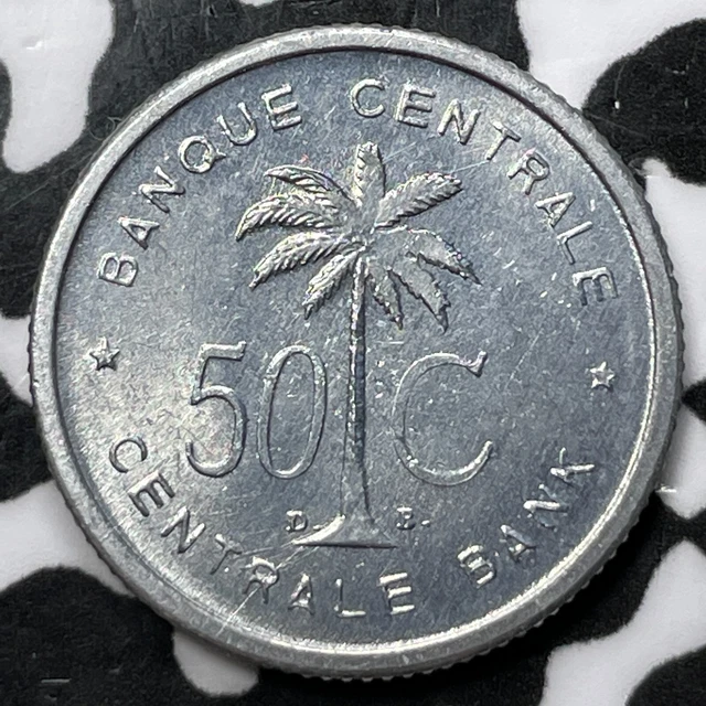 1955 Belgian Congo Rwanda-Urundi 50 Centimes Lot#D3175 High Grade! Beautiful!